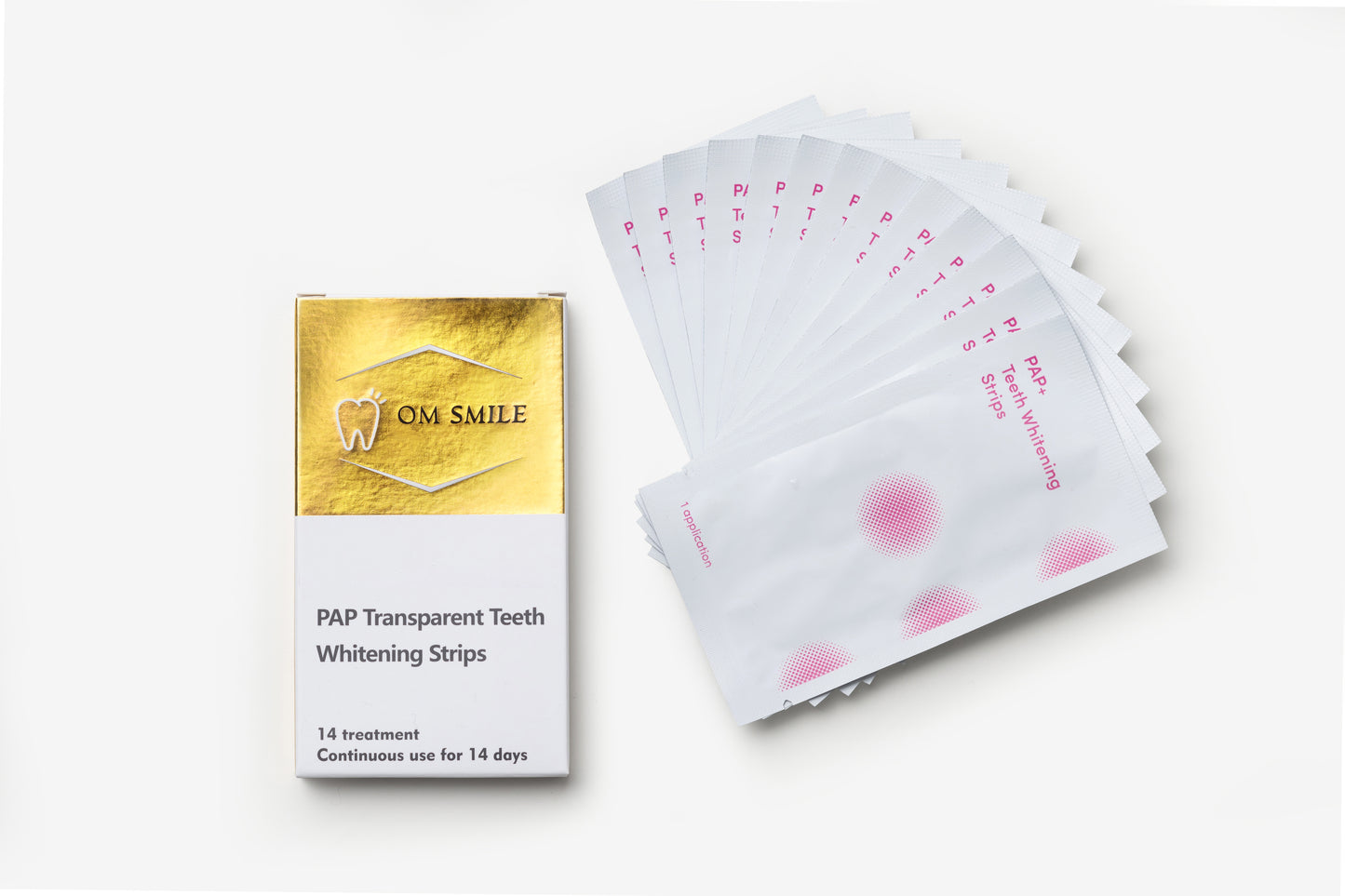 OM Smile - PAP + Transparant + Charoal Whitening Strips Duo Pack