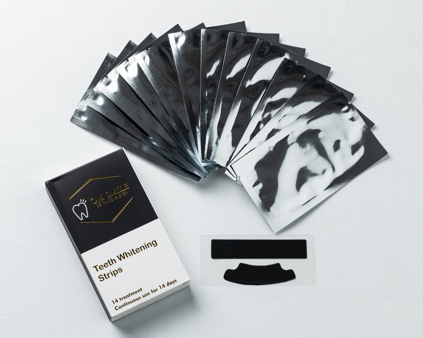 OM Smile - PAP + Transparant + Charoal Whitening Strips Duo Pack