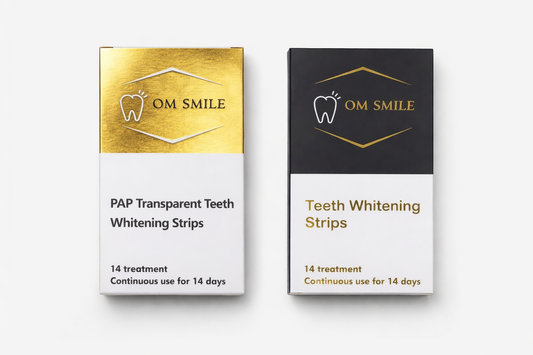 OM Smile - PAP +  Transparant + Charoal Whitening Strips Duo Pack